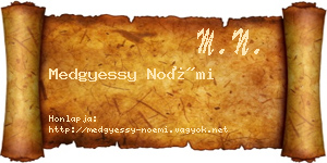Medgyessy Noémi névjegykártya